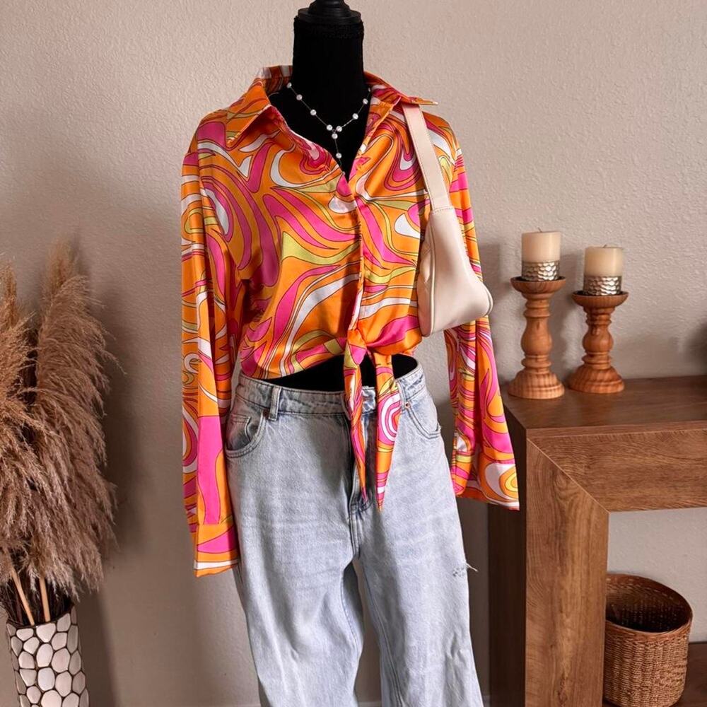 Simsi orange and pink retro